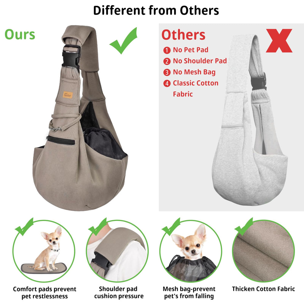 Cuby sling carrier upgraded mesh opening offers breathable containment for comfort.