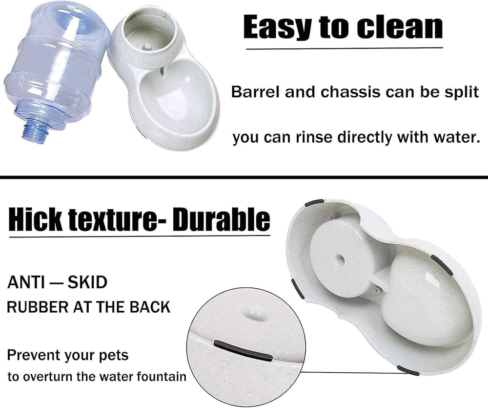 Cucurbita gravity feeder with non-slip pads provides stable placement