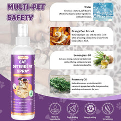 Cudory cat deterrent spray used indoors protecting sofas from scratching.