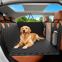 CUIOFREE dog seat cover back-seat-extender expands space for comfortable travel.