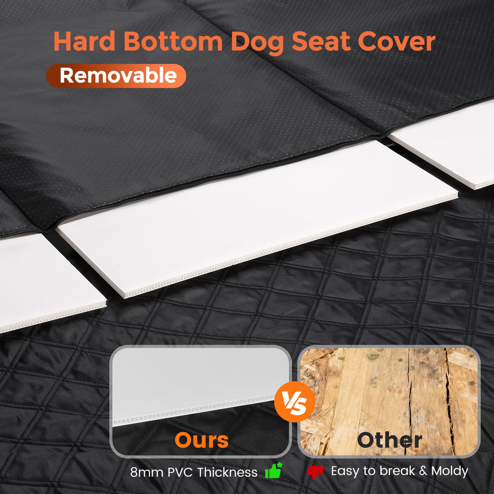 CUIOFREE dog seat cover storage pockets keep toys organized.