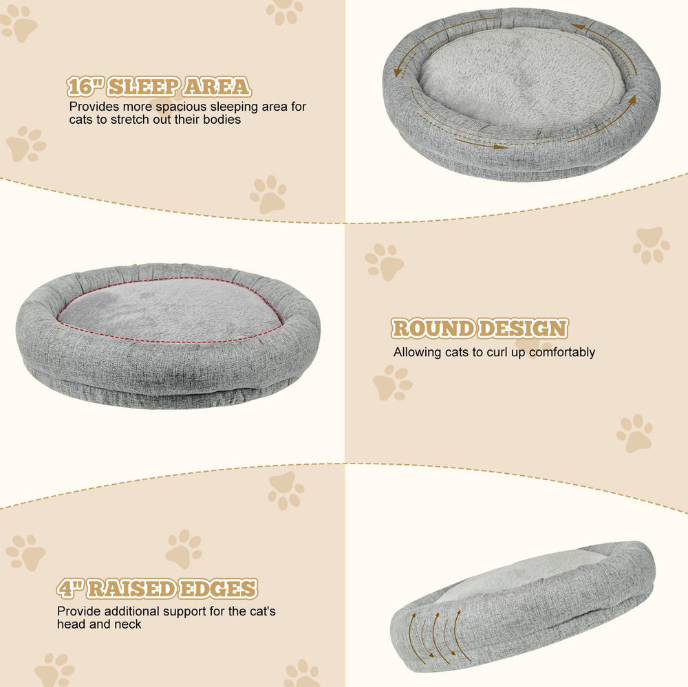 Cuipingoo cat bed grey modern look suits any home office.