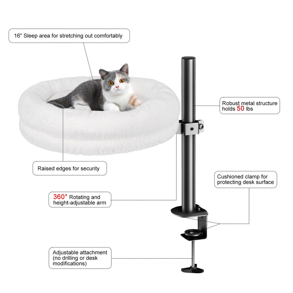Cuipingoo cat desk bed removable cover for easy cleaning