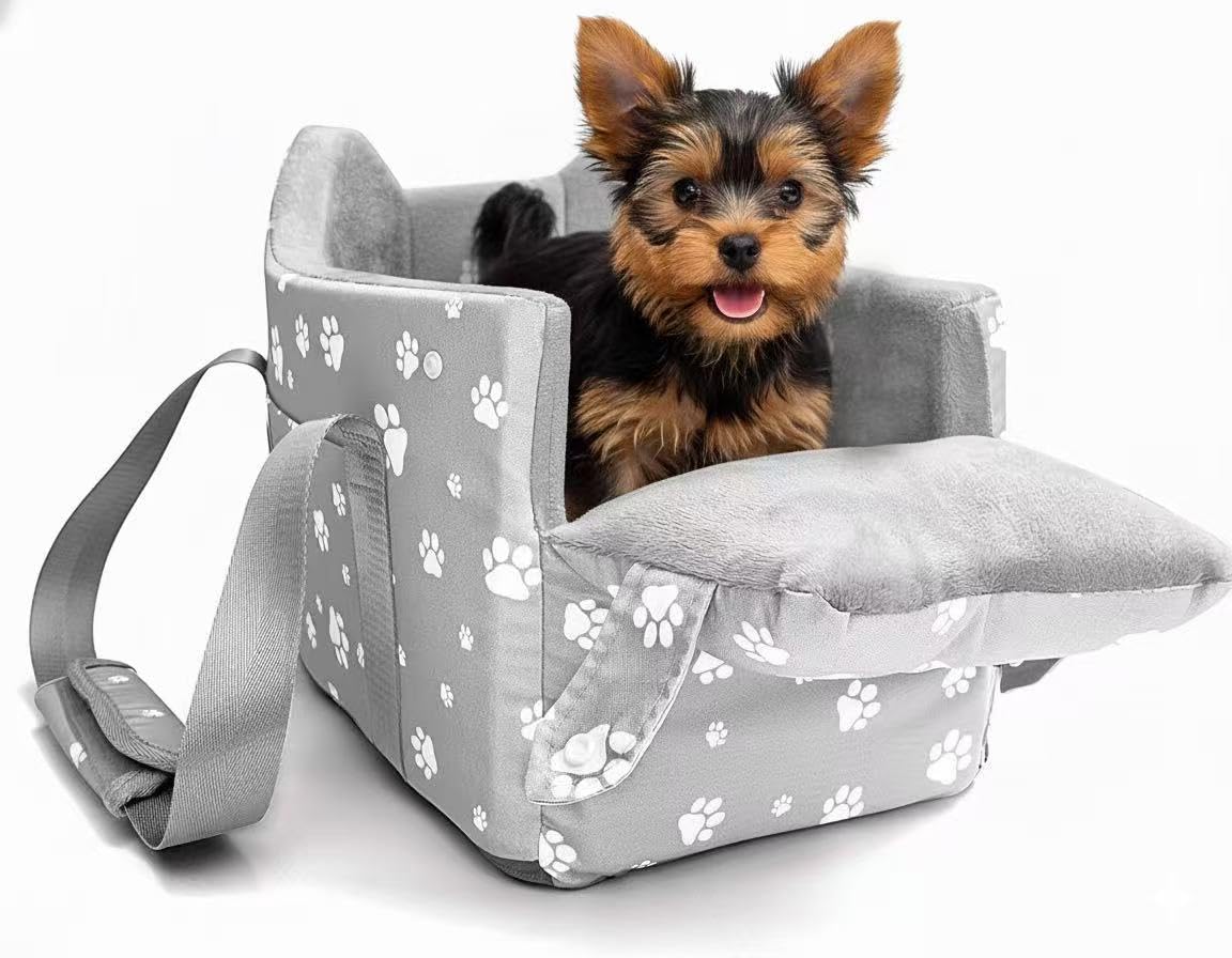 Cullaby center console seat front view shows elevated, secure travel for small dogs.