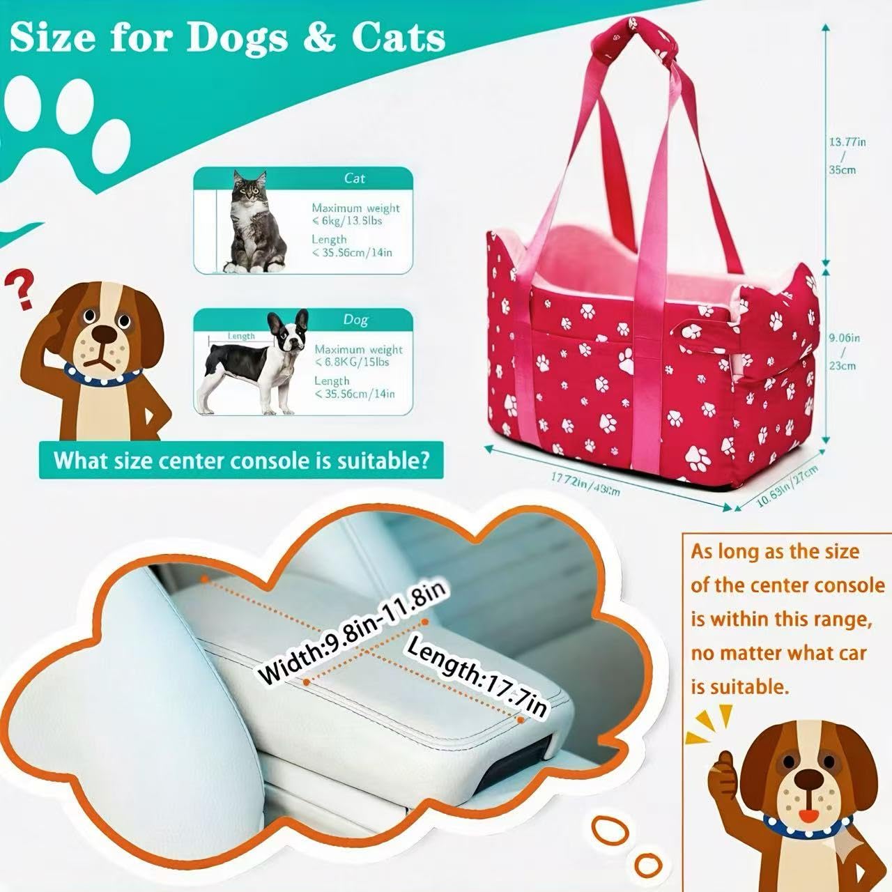 Cullaby dog car seat elastic straps secure, keeping your pet safely in place during rides.