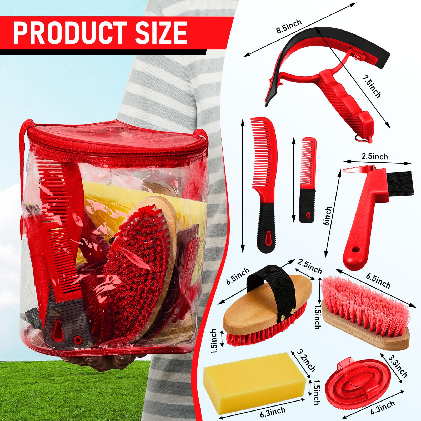Cunhill oval massage curry tool for loosening tension during grooming sessions.
