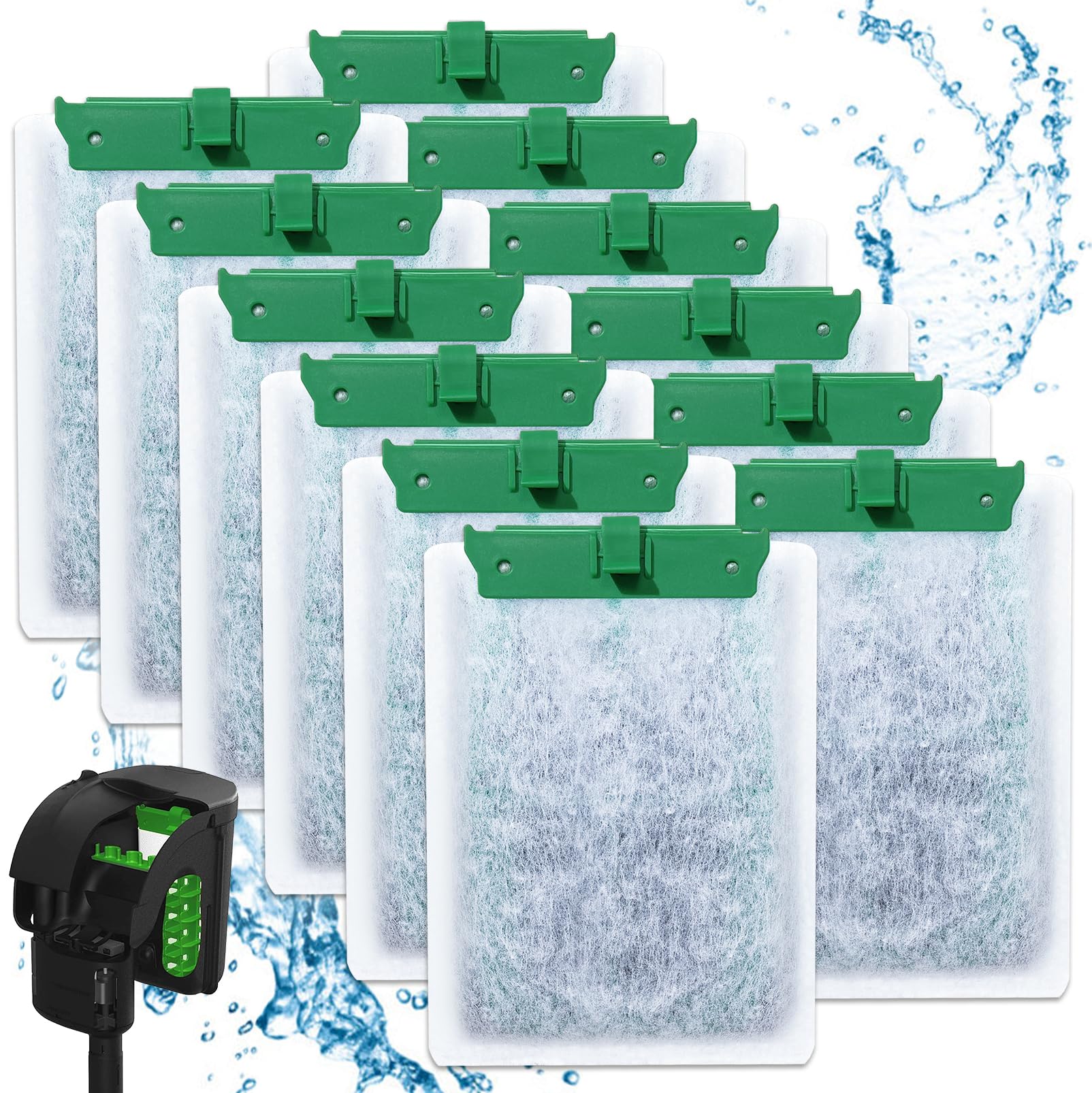 Cunina 12pcs packaging for quick aquarium cartridge replacements.