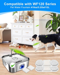 Cunina 8 pump sponges support filtration in automatic fountains.