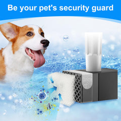 Cunina silver ions and ion-exchange resin soften water for pet comfort