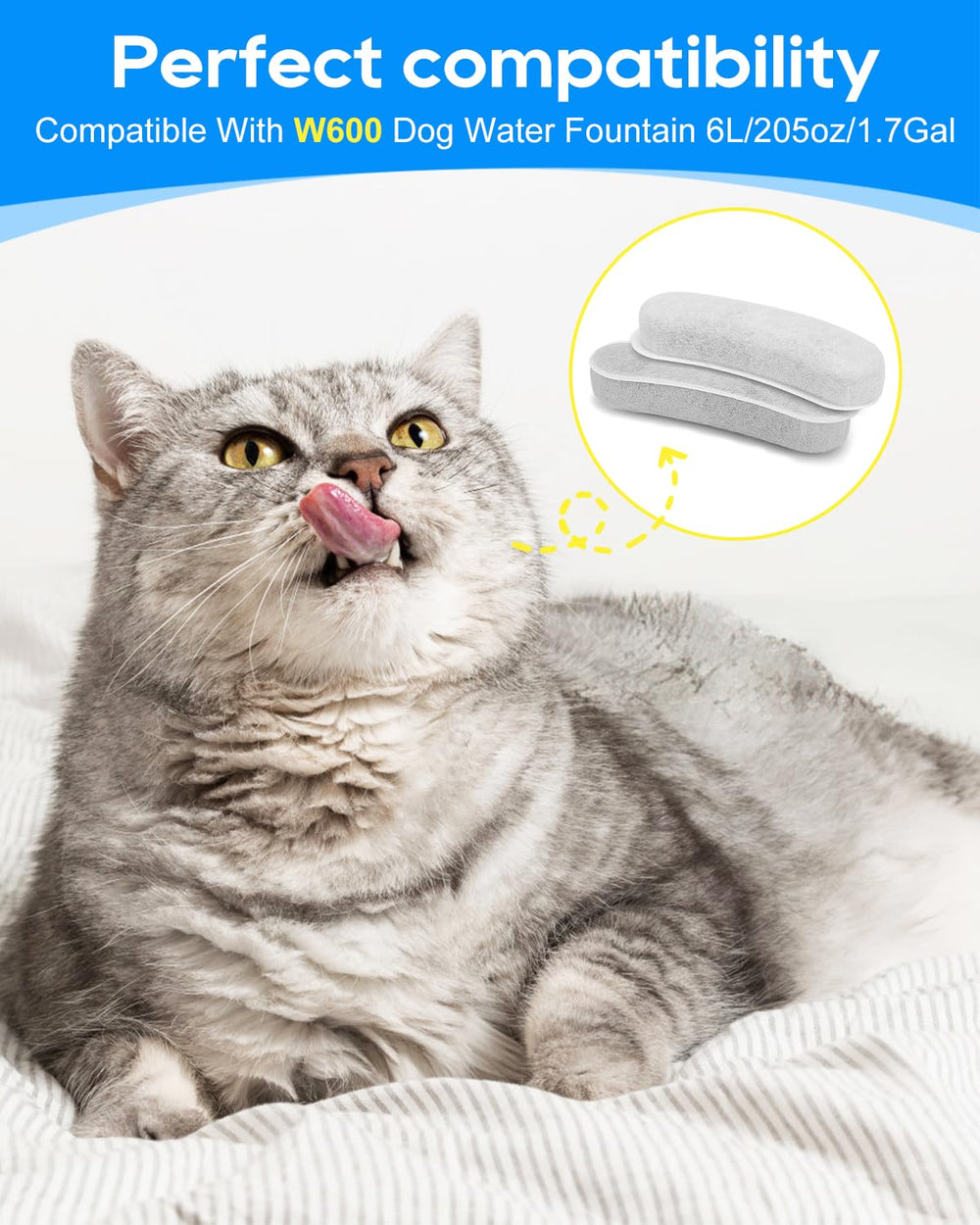 Cunina W600 dog waterer filter replacement ready for daily use
