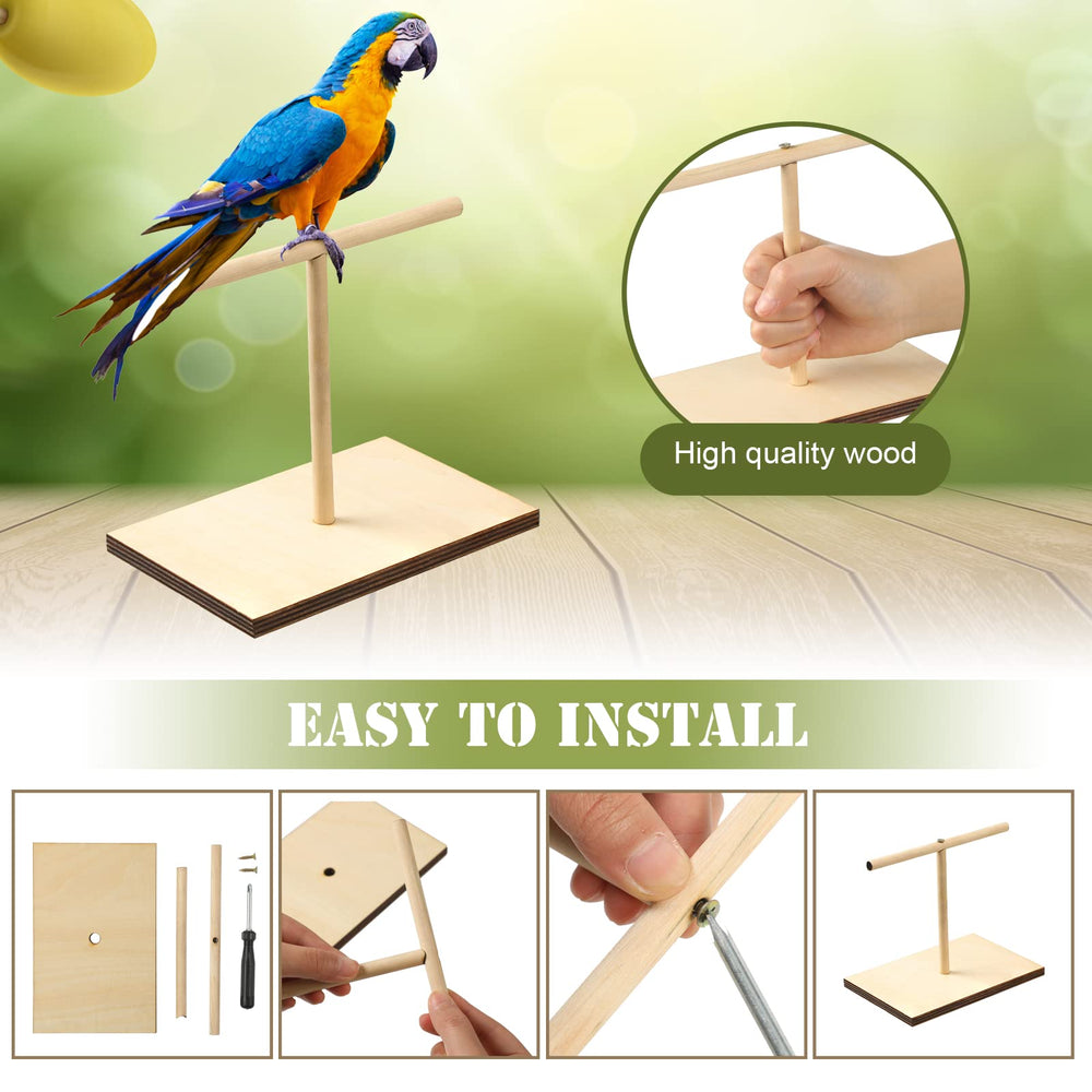 Cunno bird training stand kit screwdriver enables easy setup and adjustments.