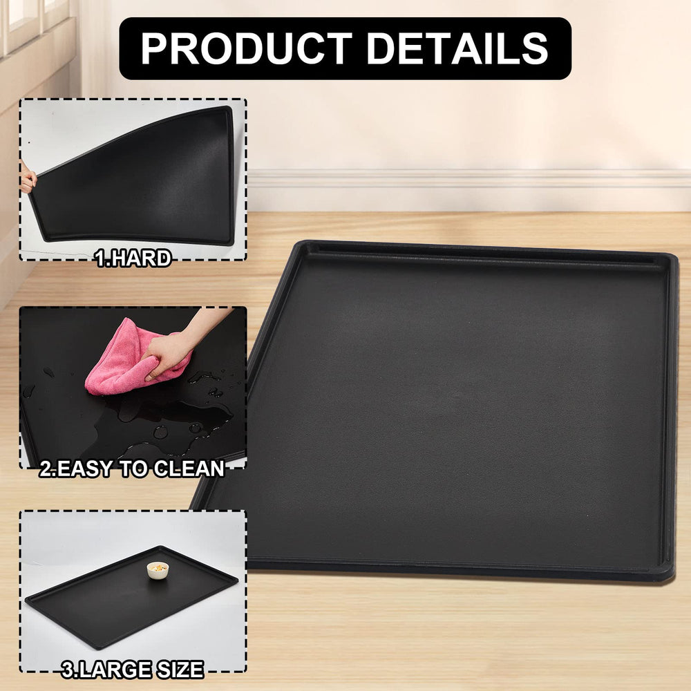 Cunno crate tray black 42x27 side profile—durable plastic designed for daily use
