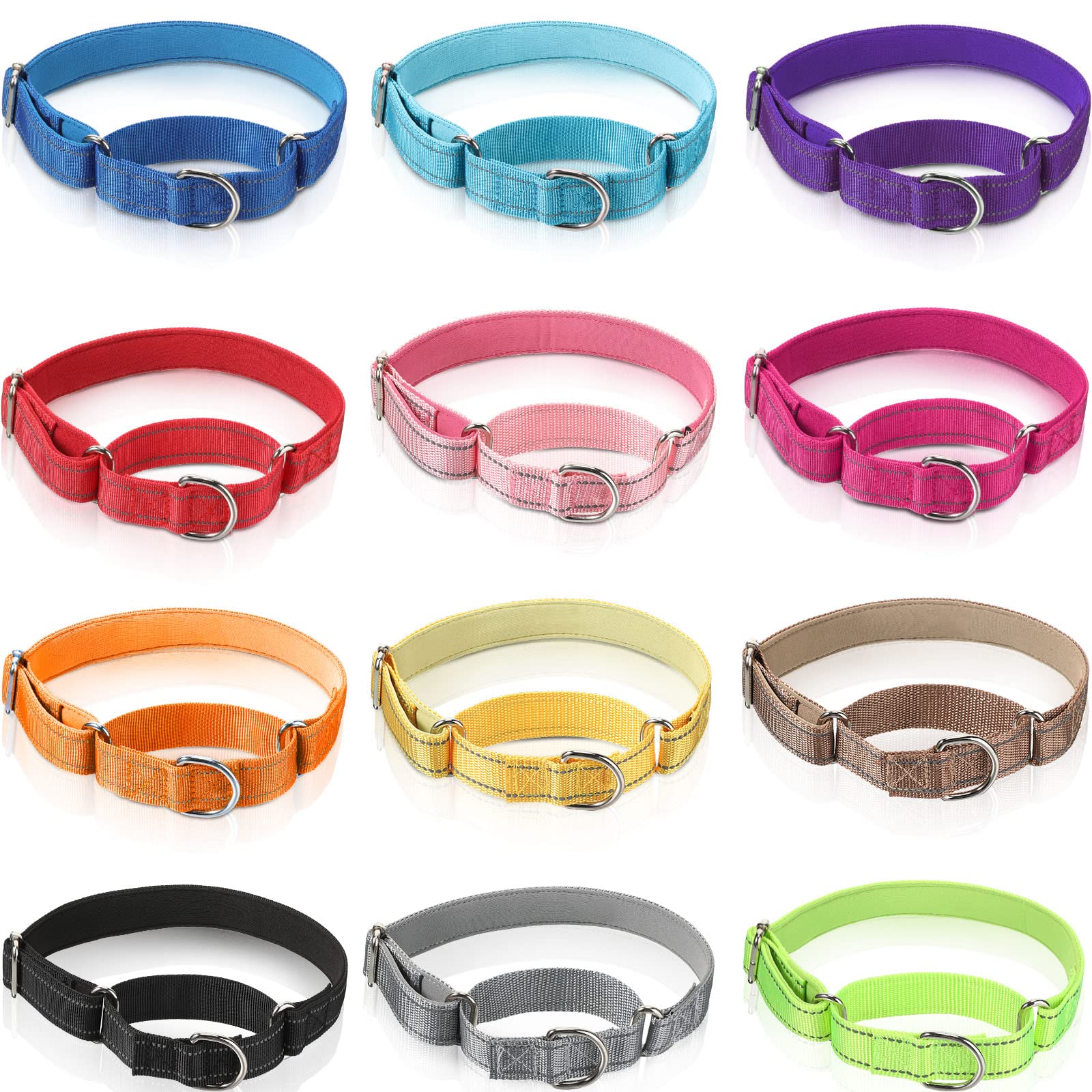Cunno martingale collar-pack displays twelve adjustable collars for everyday walks.