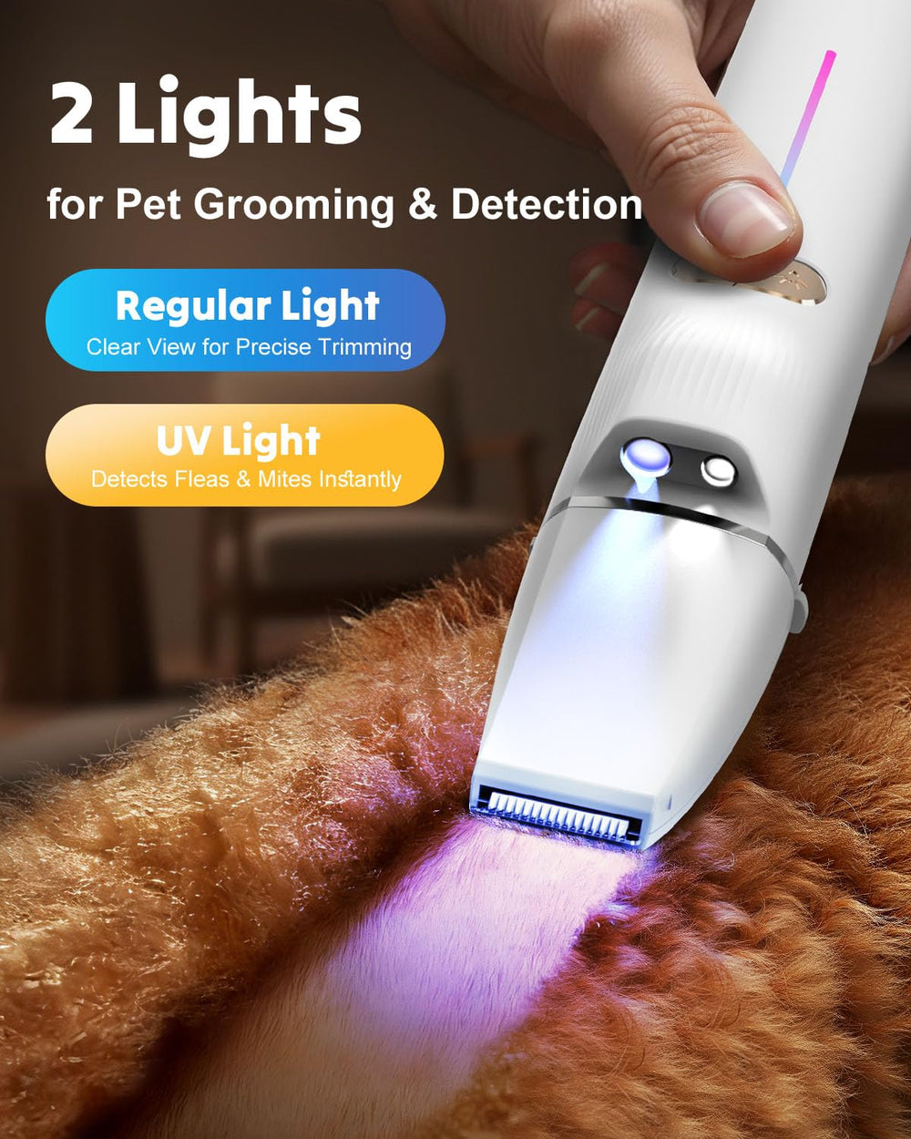 Cupofpet 2in1 Paw Trimmer two speeds let you adjust trimming power.
