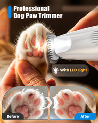 Cupofpet dog paw trimmer 18mm blade for wider trim area.