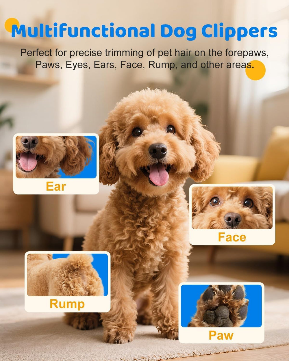 Cupofpet dog paw trimmer LED light with low-noise operation.