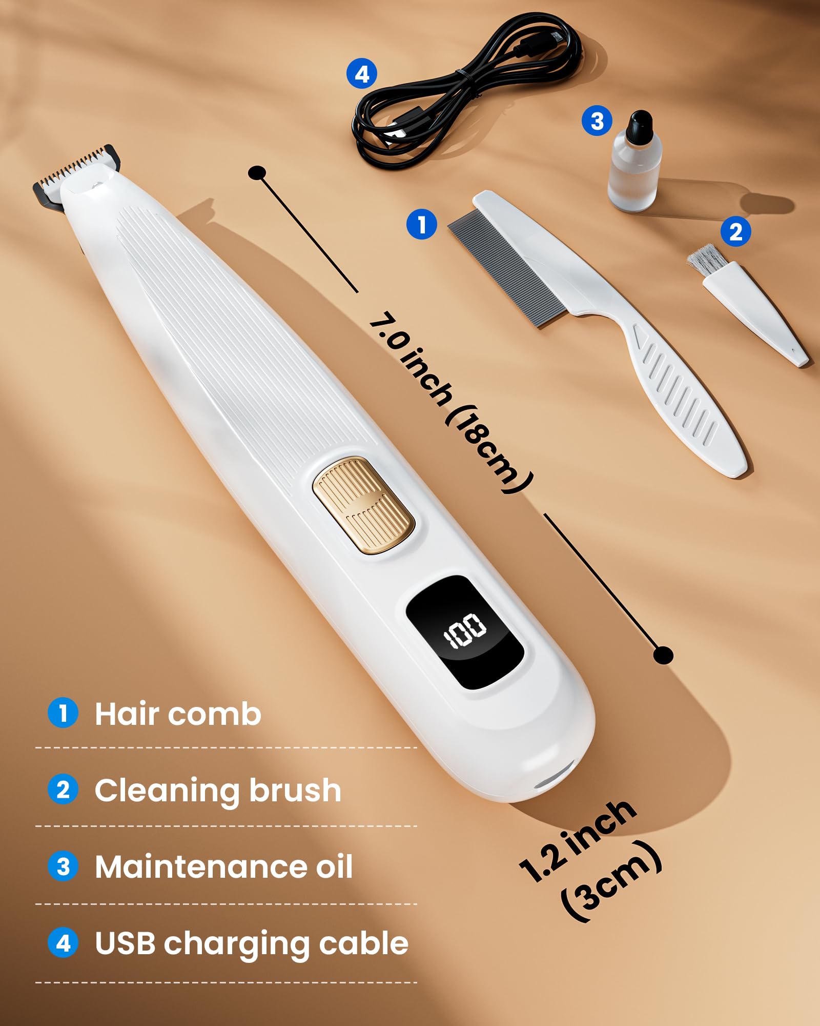 Cupofpet white-design trimmer tailored for paws and more.