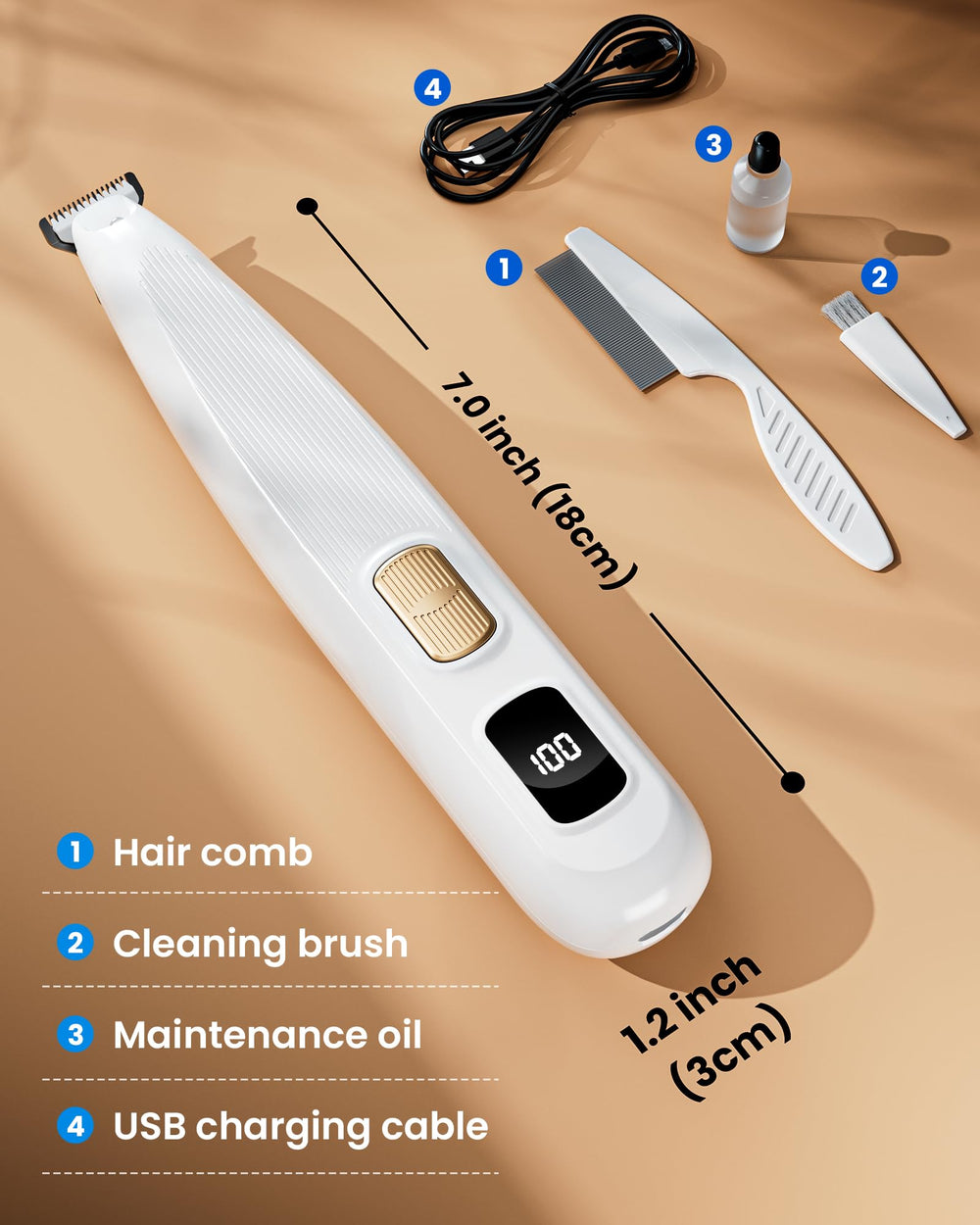 Cupofpet white-design trimmer tailored for paws and more.