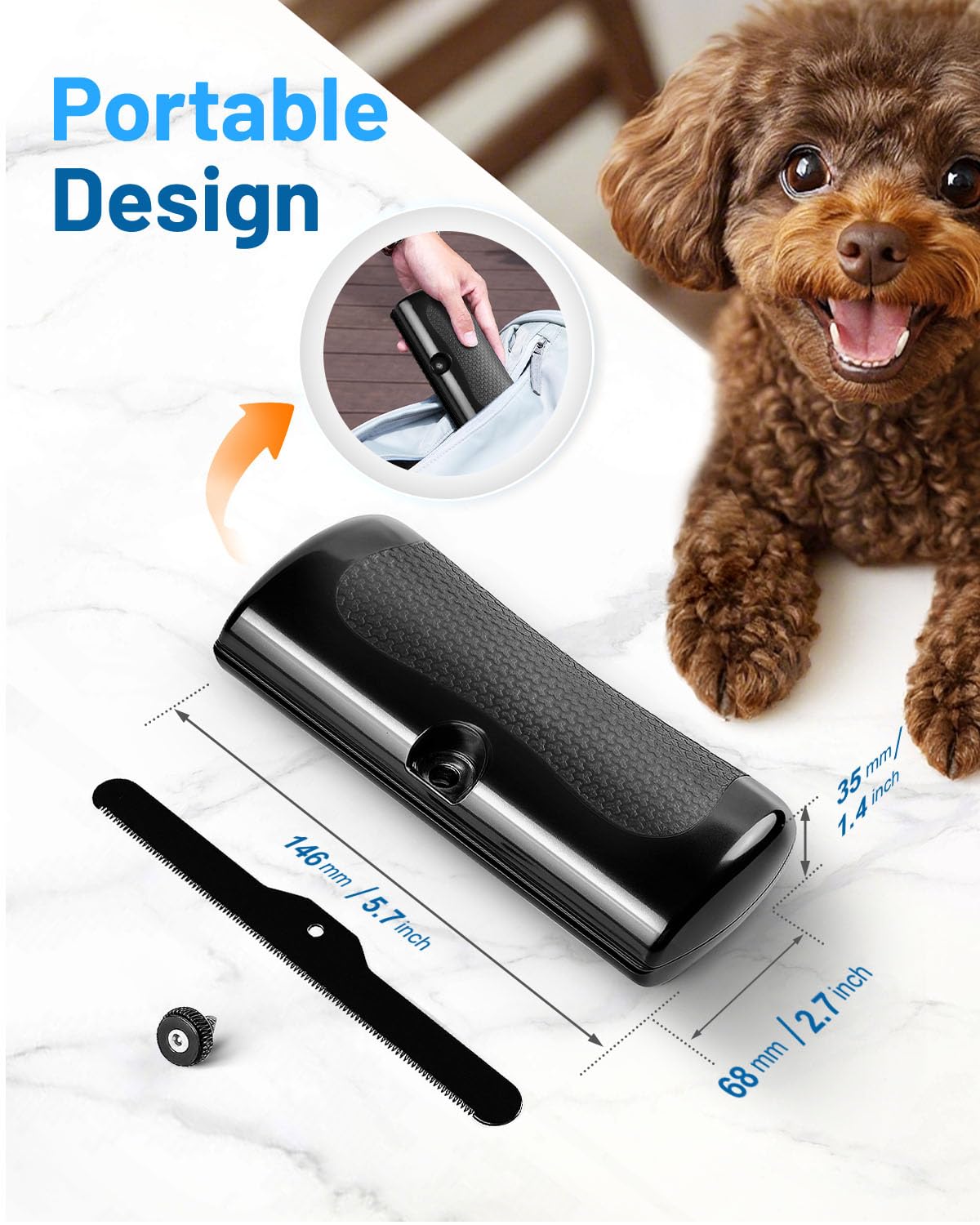 Cupofpet Grooming Pro Deshedding Brush easy to clean and reusable design.