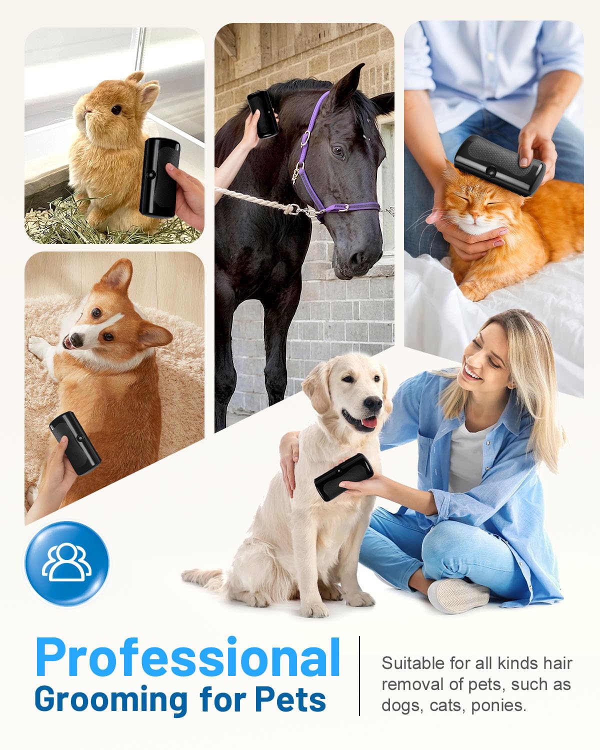 Cupofpet Grooming Pro Deshedding Brush supports professional-grade home grooming.