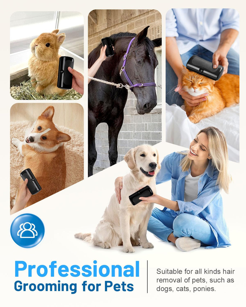 Cupofpet Grooming Pro Deshedding Brush supports professional-grade home grooming.