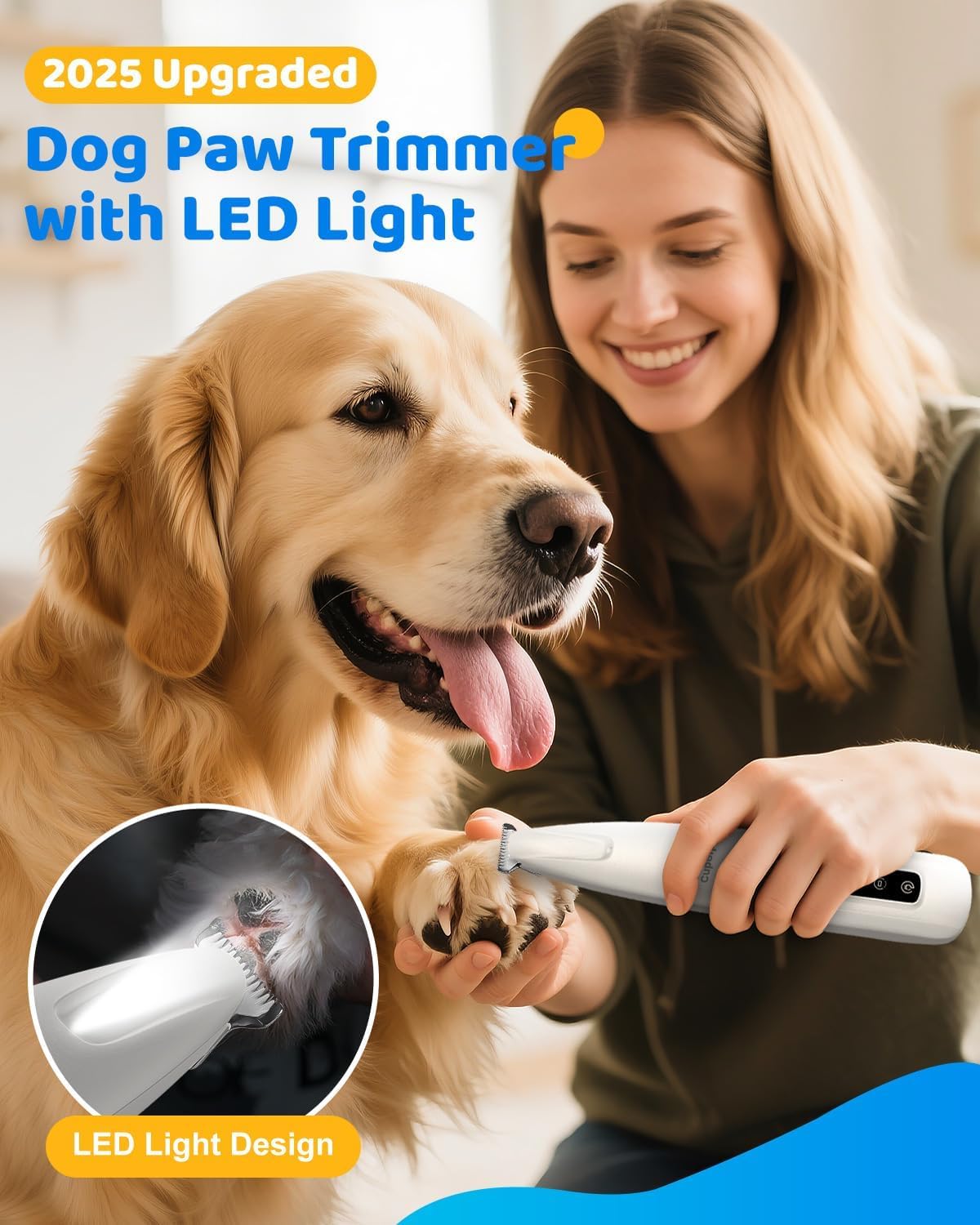 Cupofpet paw trimmer 18mm blade close-up for precise trimming.