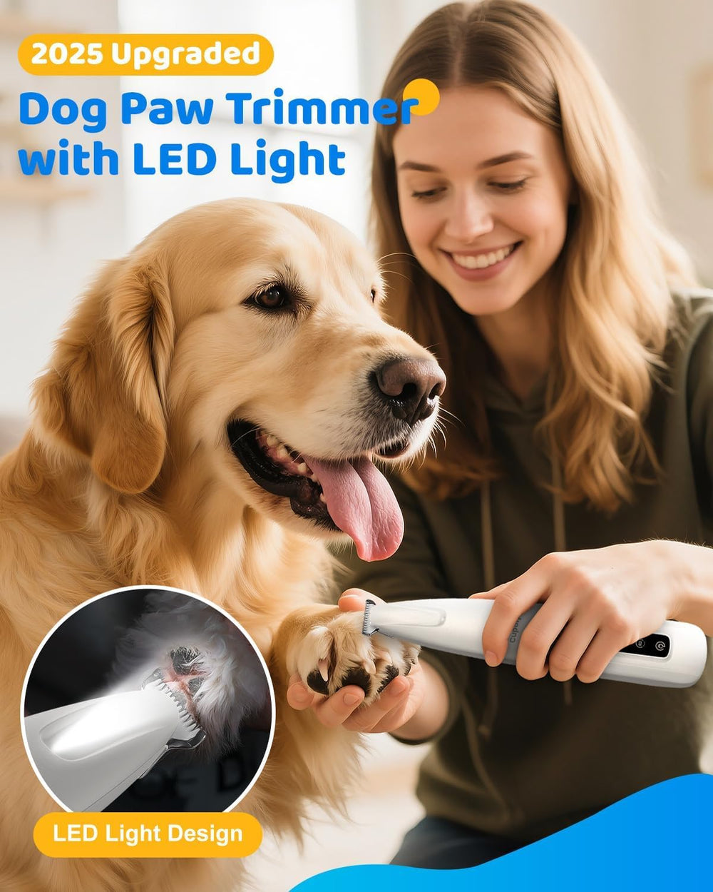Cupofpet paw trimmer 18mm blade close-up for precise trimming.