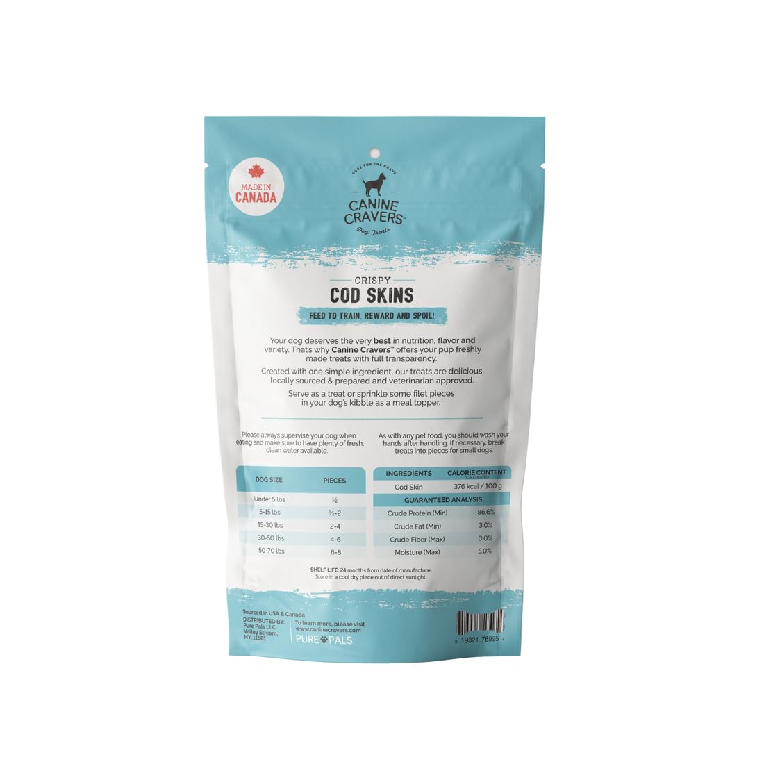 Cure for the Crave Canine Cravers cod skins broken pieces ideal for training rewards