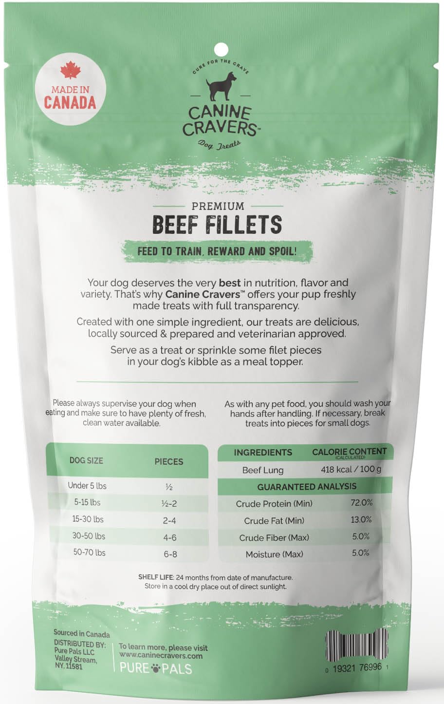Cure for the Crave Canine Cravers single-ingredient treats—simplest protein option.