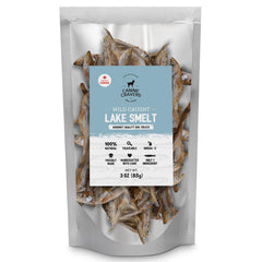 Cure for the Crave Canine Cravers wild-smelt-treats pack 3oz for premium single-ingredient snacking.