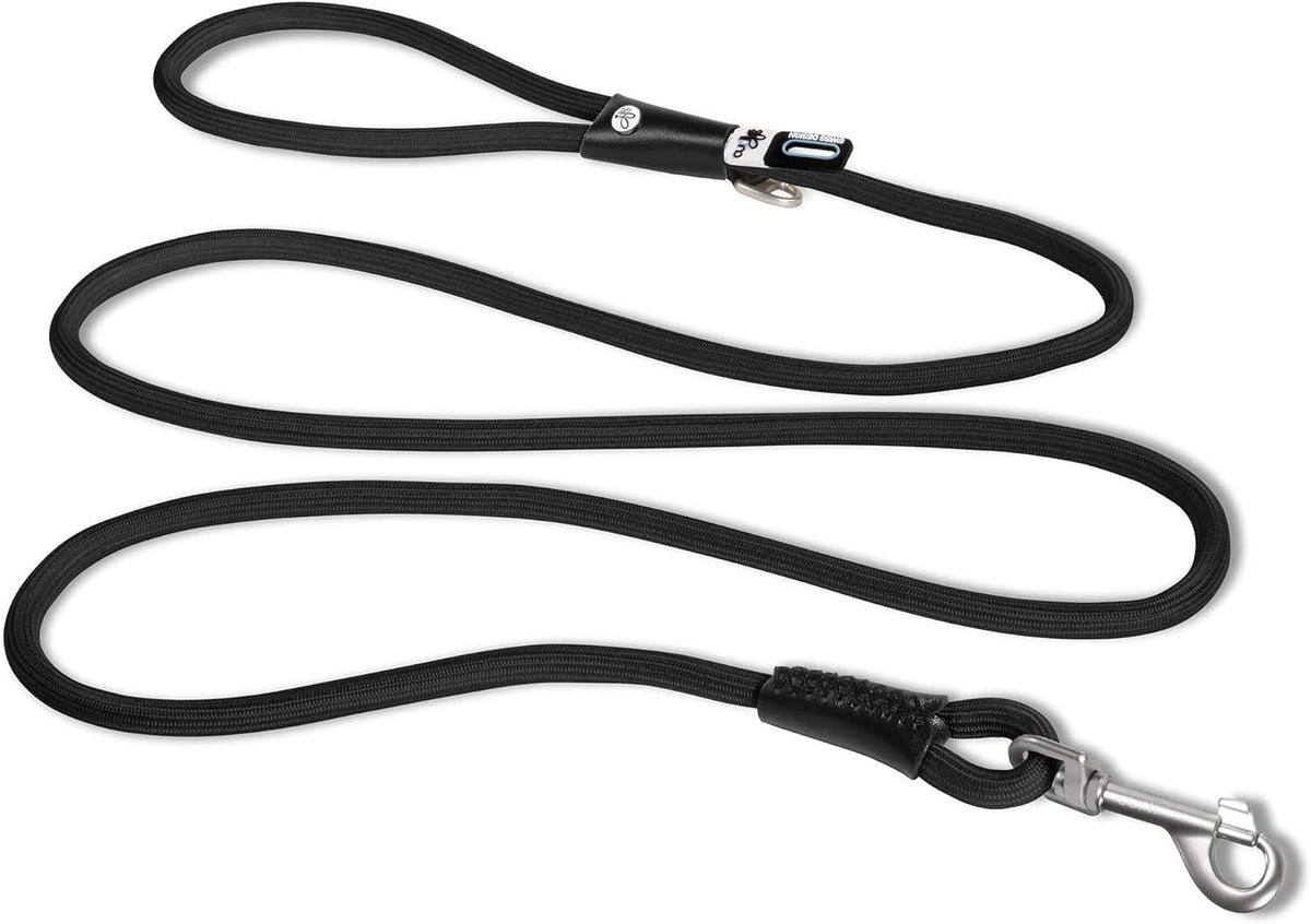 Curli Stretch Comfort Leash Black M extended view for balanced, comfortable control.