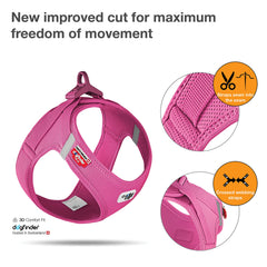 Curli Vest Harness Clasp Air-Mesh enables quick leash attachment with one hand.