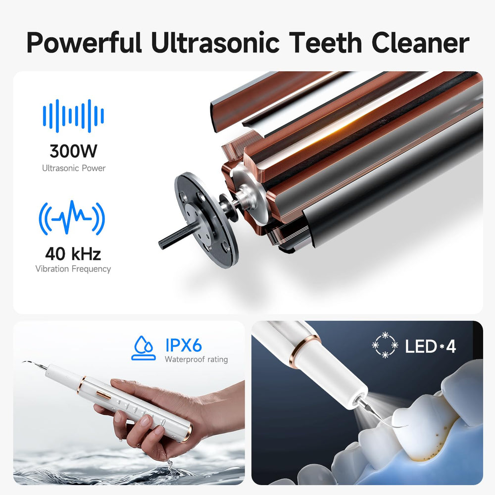 CURVY MOON powerful 40kHz vibrations remove plaque and tartar at home