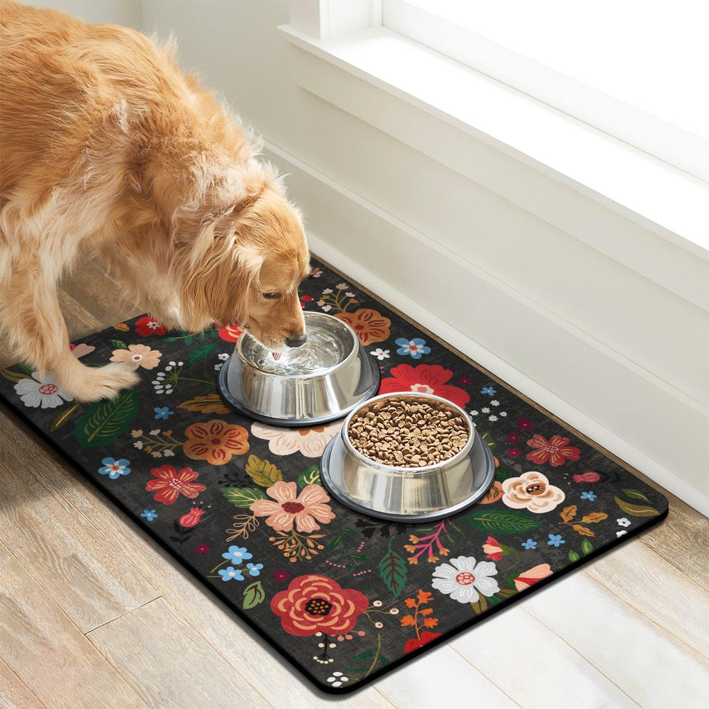 Cuslnox anti-skid rubber back mat keeps bowls in place