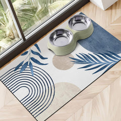 Cuslnox dog food mat absorbent demonstrates quick spill absorption keeping paws dry
