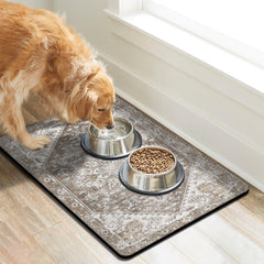Cuslnox dog food mat anti-skid back keeps in place during meals