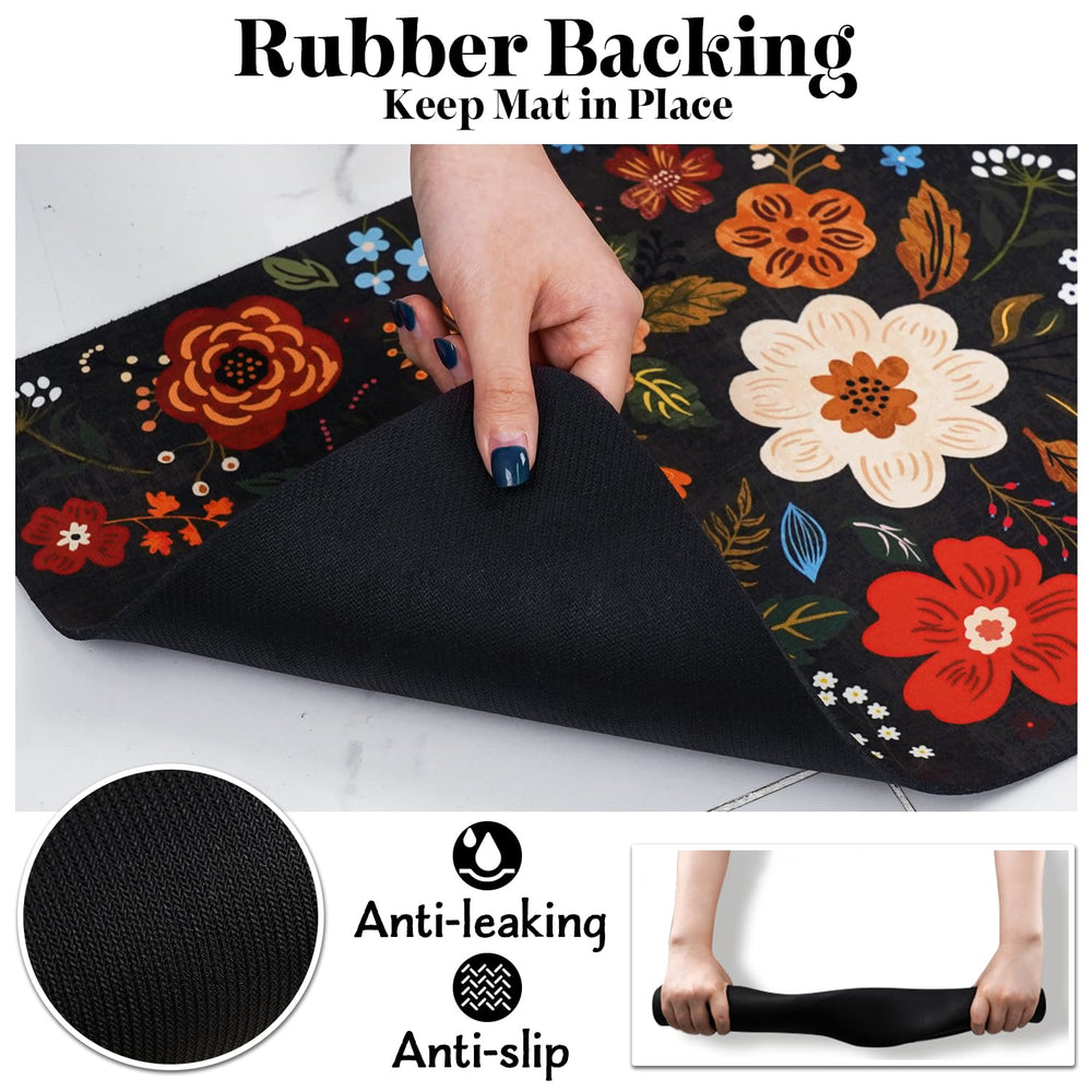 Cuslnox pet friendly cat litter mat doubles as a feeder area