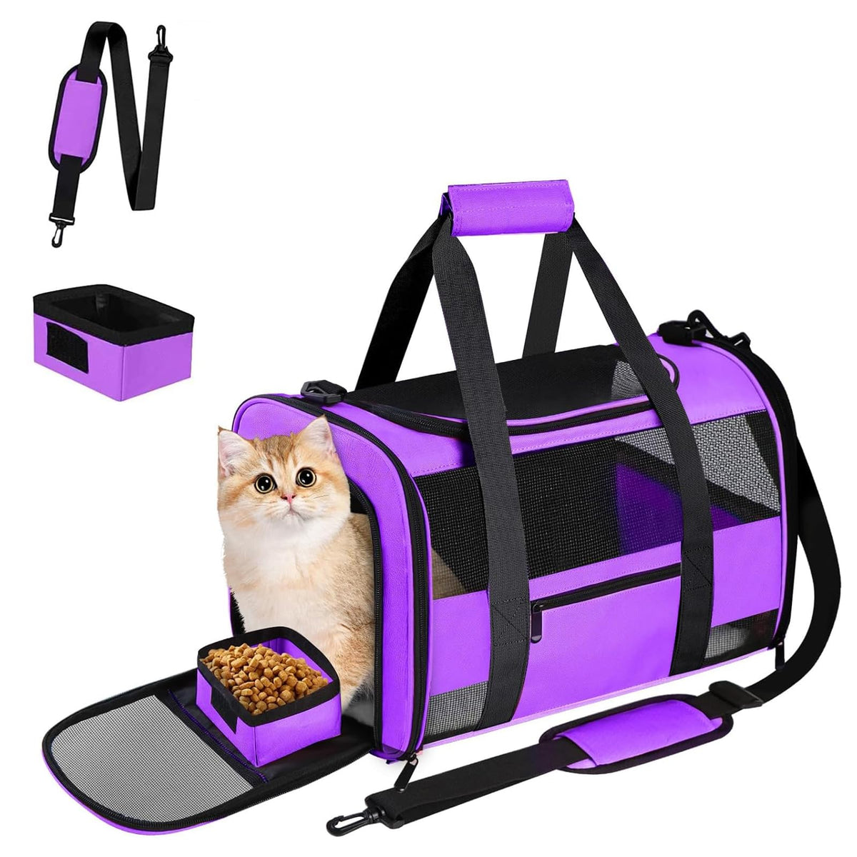 CUSSIOU airline-approved cat carrier under-seat for easy travel and cabin fit