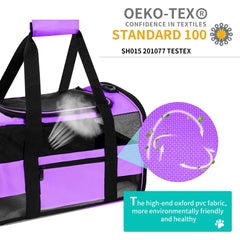 CUSSIOU cat carrier with reflective strip improves night travel visibility