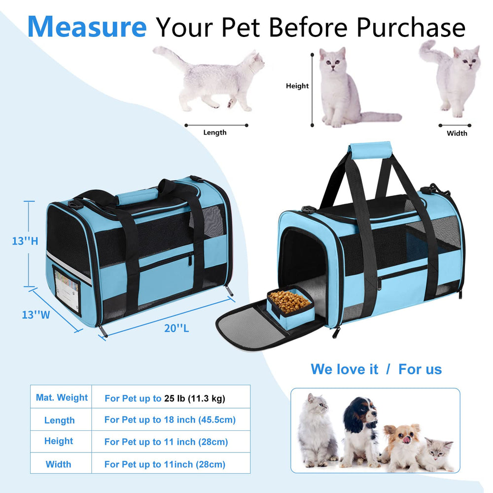 CUSSIOU cat carrier top-opening for easy pet access during travel