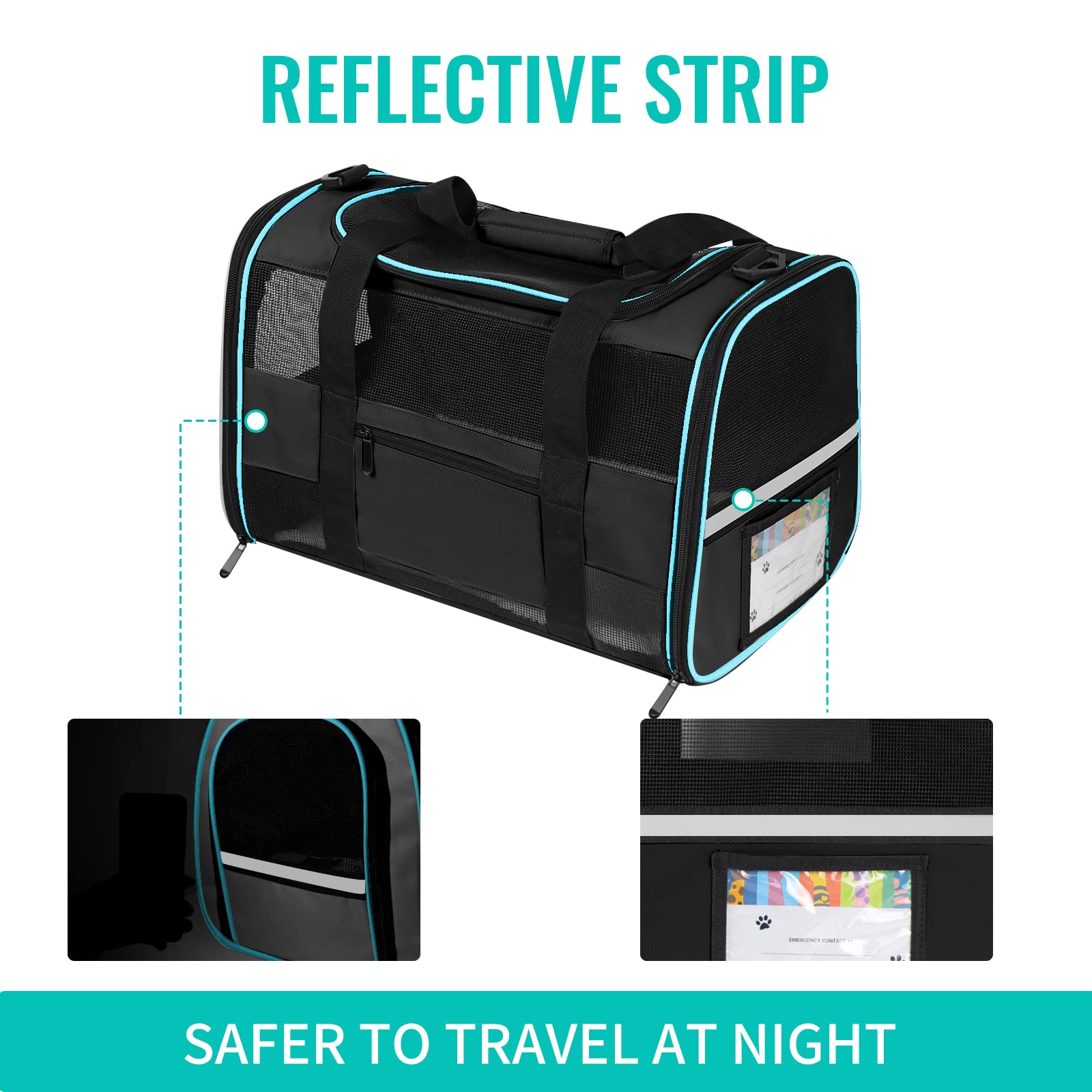 CUSSIOU carrier with side storage pocket for quick-access items