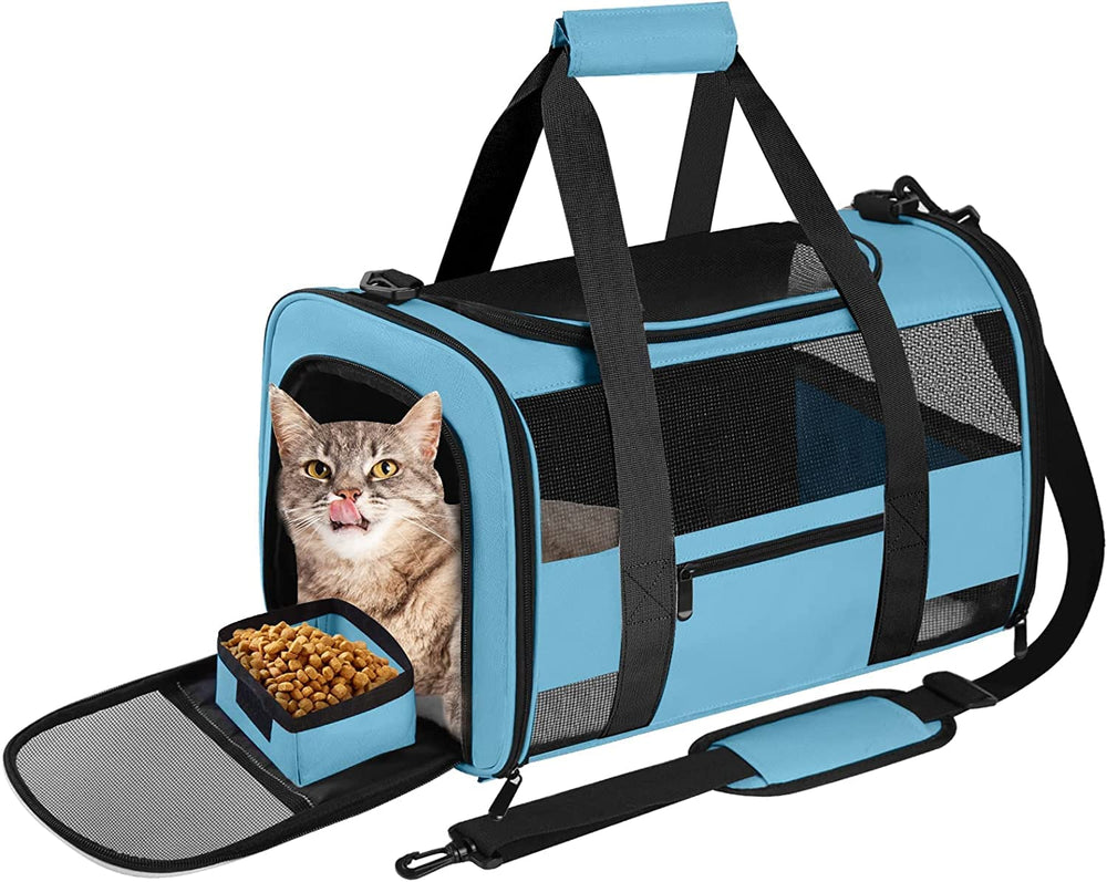 CUSSIOU large cat carrier front view with roomy interior for comfort