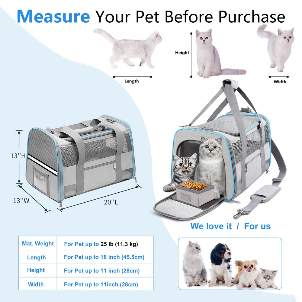 CUSSIOU large cat carrier top-entry for easy loading and quick access.