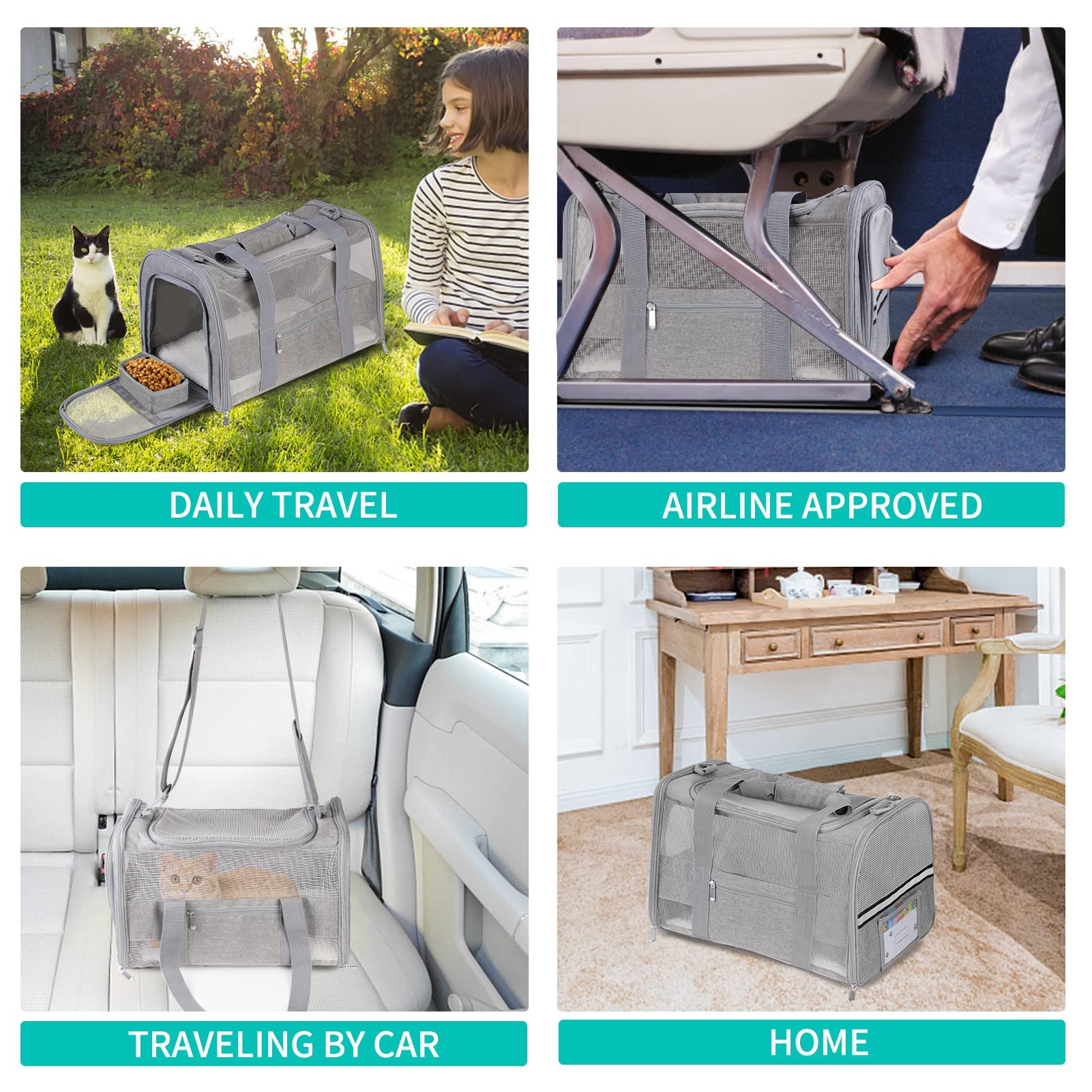 CUSSIOU collapsible bowl and pockets aid on-the-go meals and storage.
