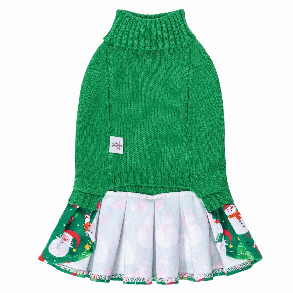 CuteBone Christmas green dog sweater winter photoset showcases festive look.