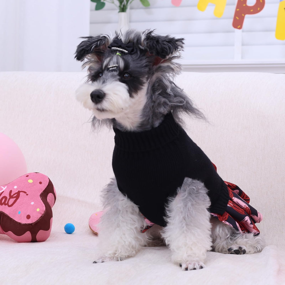 CuteBone Core Spun Dog Sweater machine washable fabric retains softness and color.