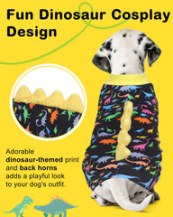 CuteBone dinosaur costume dog pajamas back horns design adds playful cosplay charm for photos.
