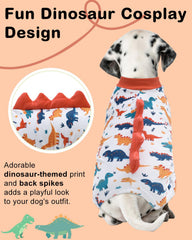 CuteBone dinosaur pajamas back view showing back horns for playful cosplay.