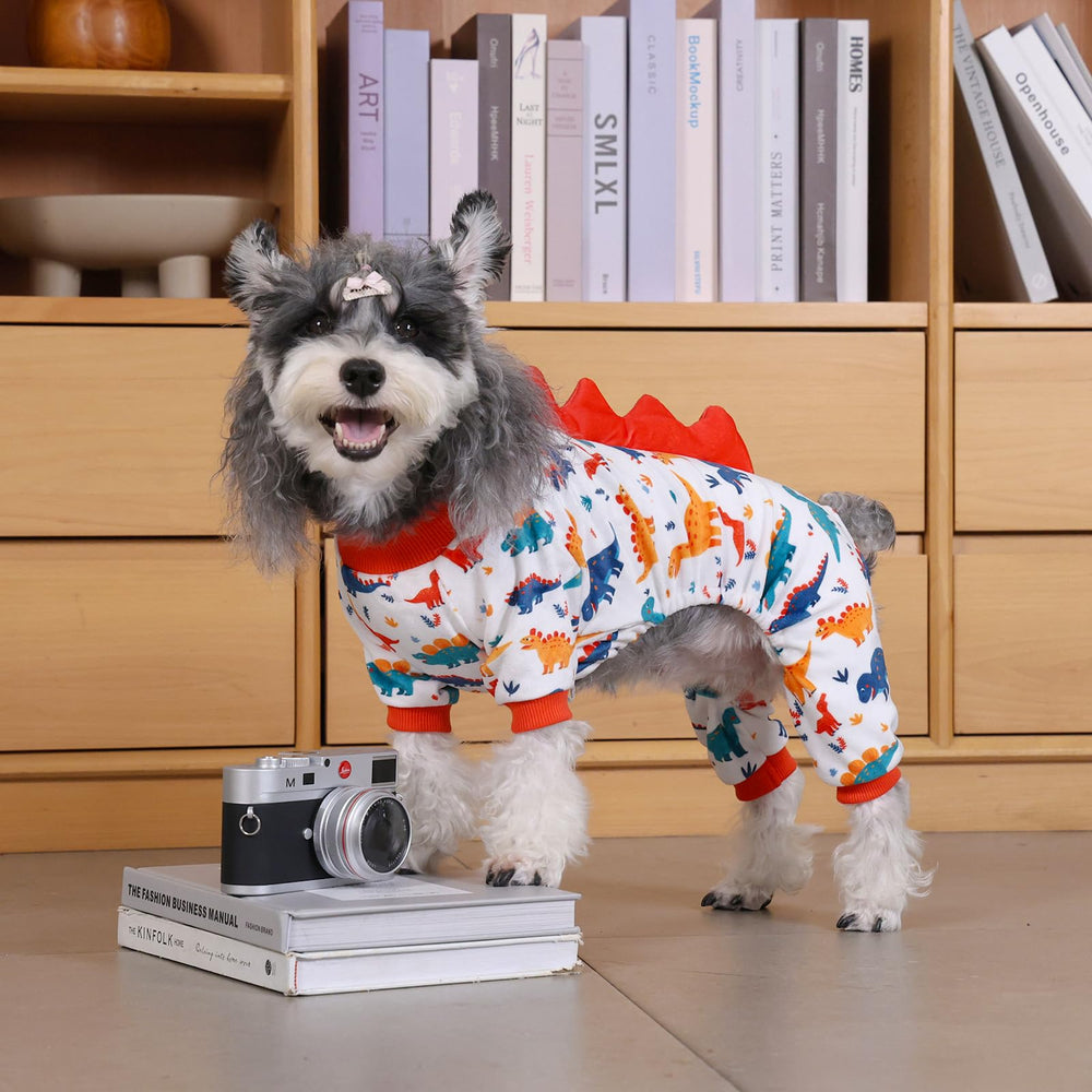 CuteBone dinosaur pajamas onesie-style fit keeps the outfit in place.
