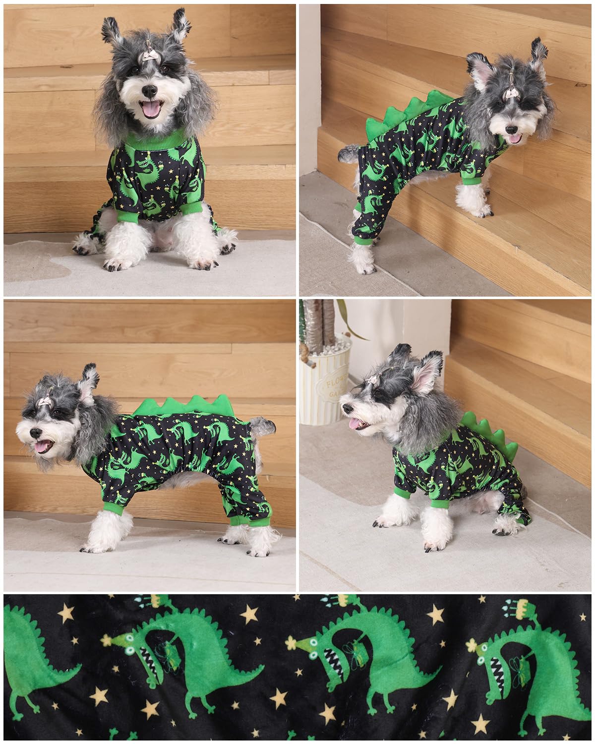CuteBone small dog one piece pajama fit with secure closure and snug look